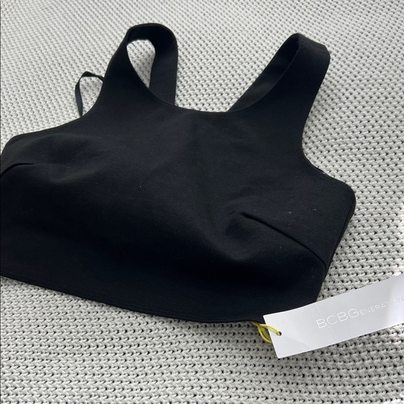 BCBGeneration Sleek Black Crop Top - Picture 9 of 10